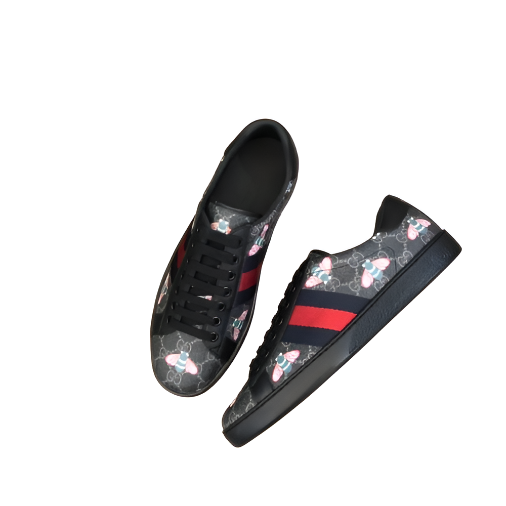 Gucci  Men's Bee Print GG Sneakers