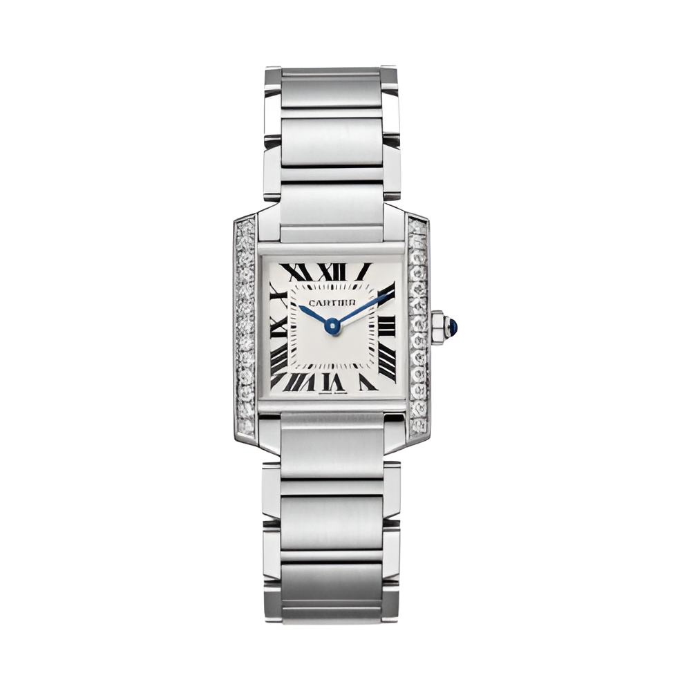 Cartier Tank Française Diamond Stainless Steel Watch