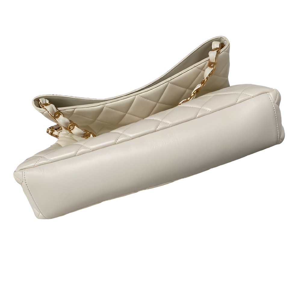 CHANEL Quilted White Maxi Flap Bag