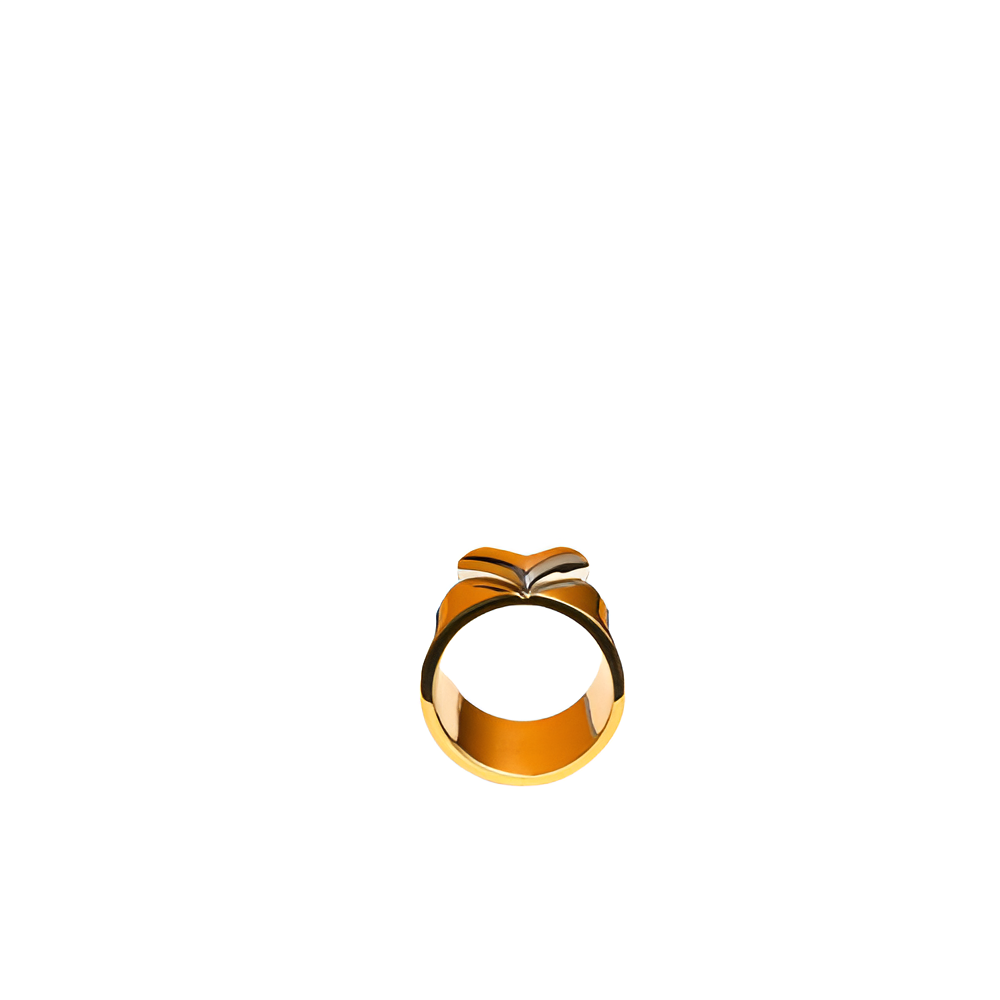LV V Signature Ring - Gold & Silver Accent