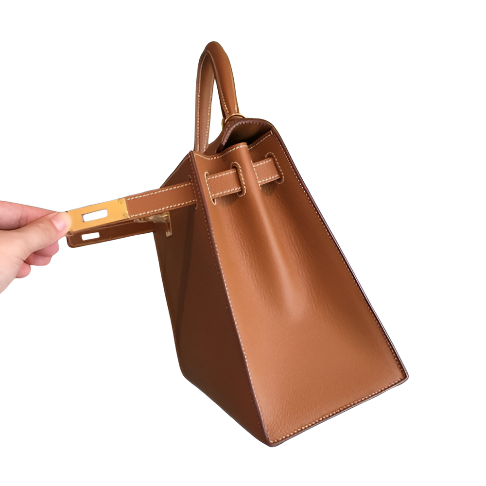 Premium Hermes-Inspired Brown Handbag