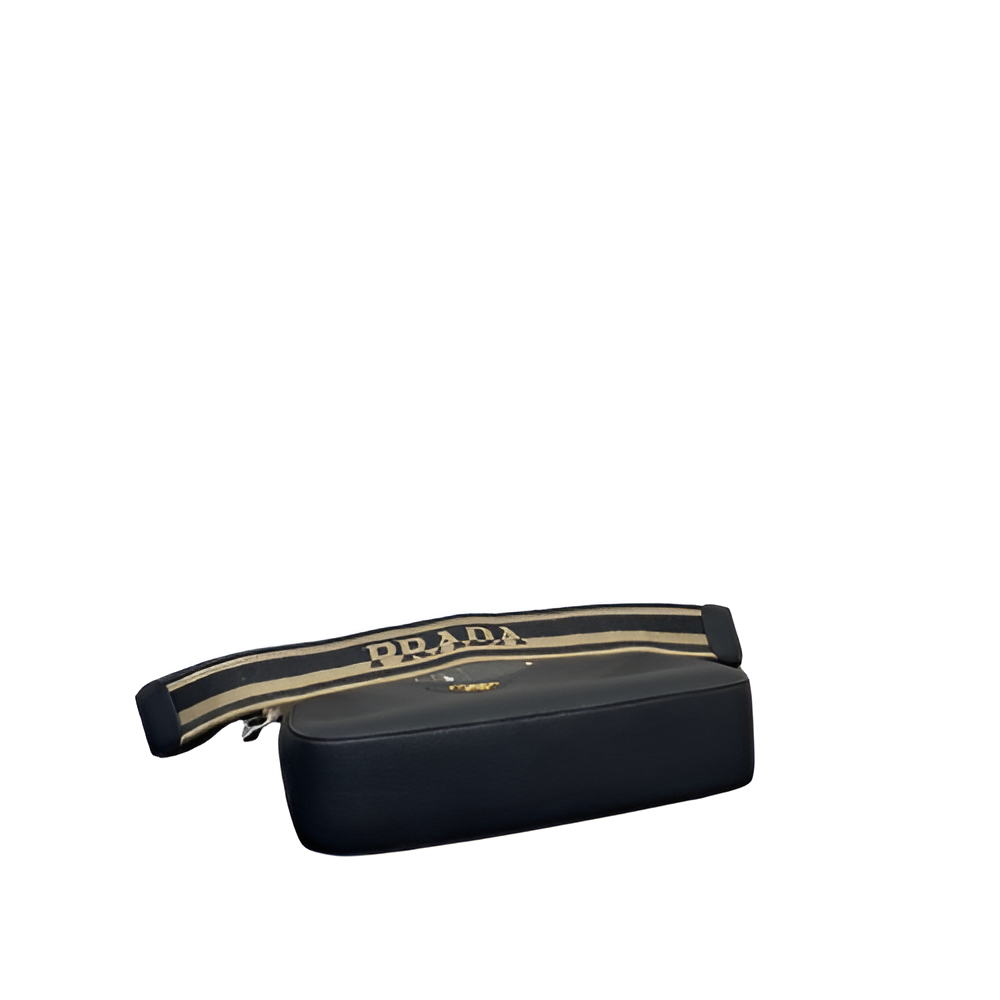 Prada Navy Blue Leather Shoulder Bag