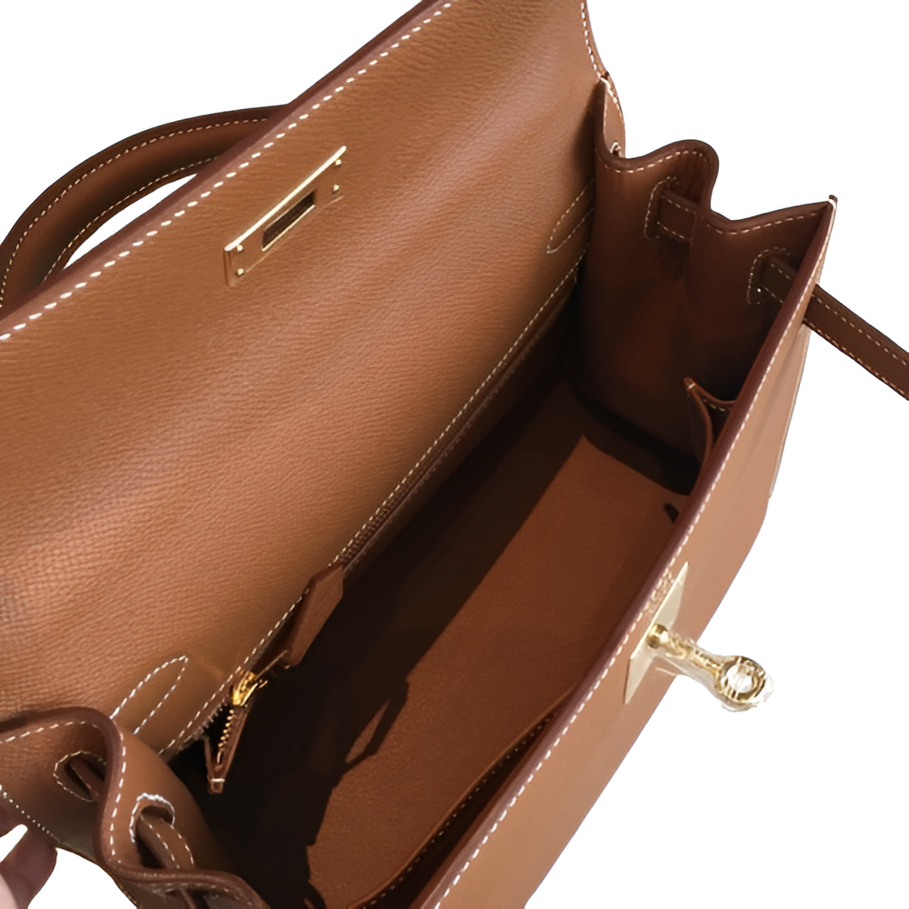 Premium Hermes-Inspired Brown Handbag