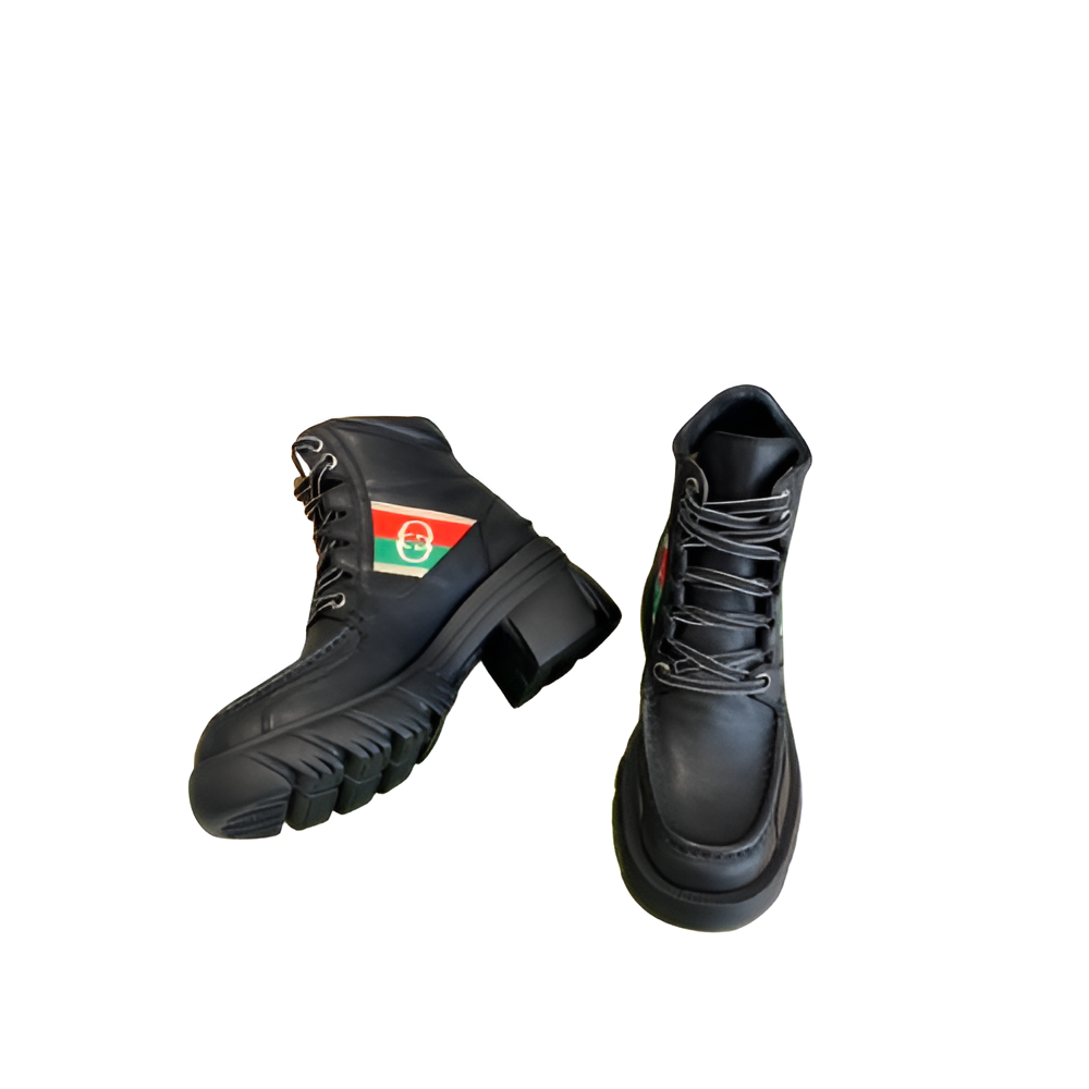 Gucci  Men's Black Leather Ankle Boots