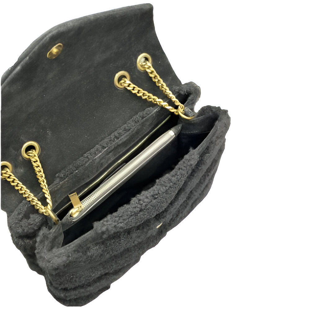 YSL Loulou Shearling Shoulder Bag