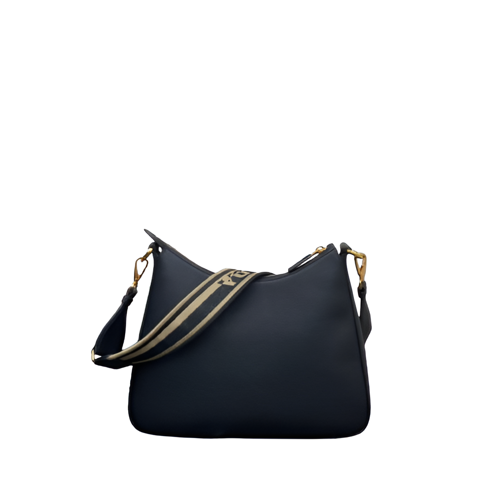 Prada Navy Blue Leather Shoulder Bag