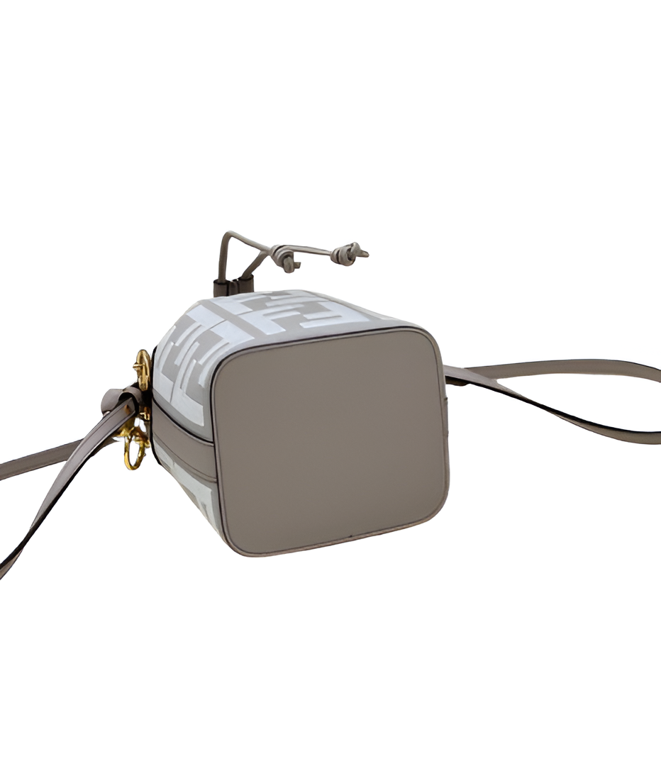 Fendi Grey Leather Bucket Bag