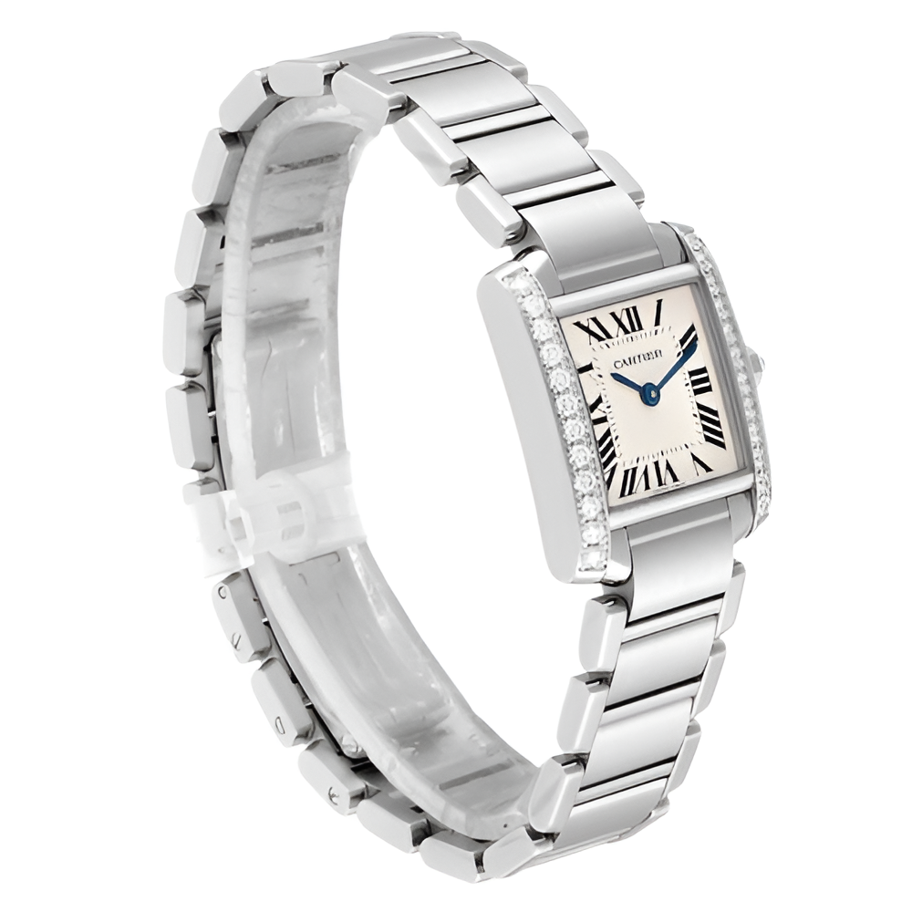 Cartier Tank Française Diamond Stainless Steel Watch