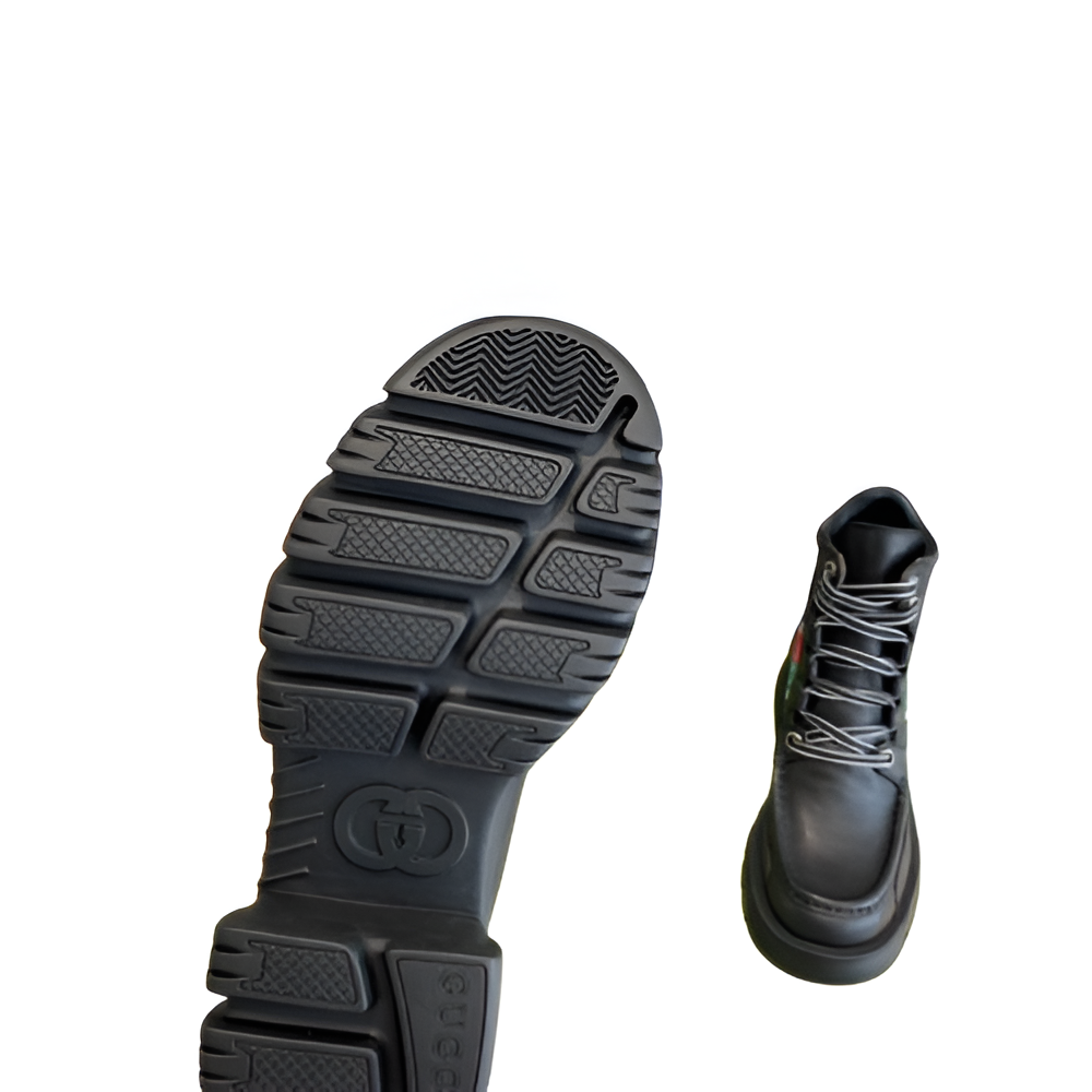 Gucci  Men's Black Leather Ankle Boots