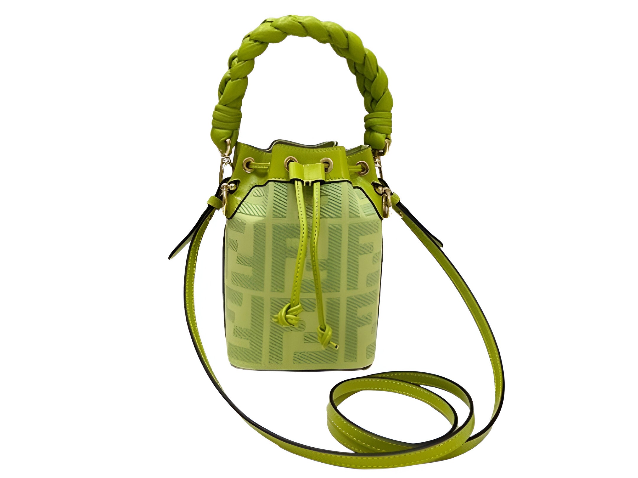 Fendi Green Leather Bucket Bag