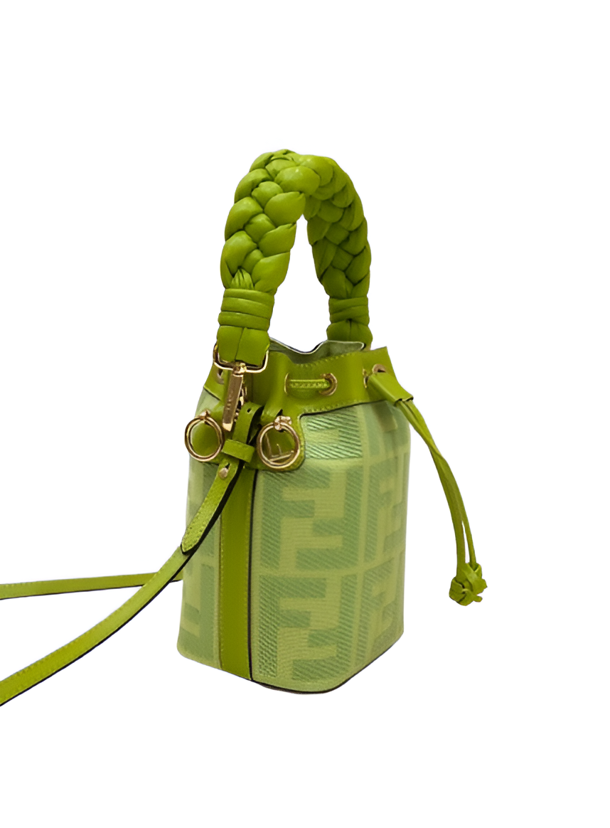 Fendi Green Leather Bucket Bag