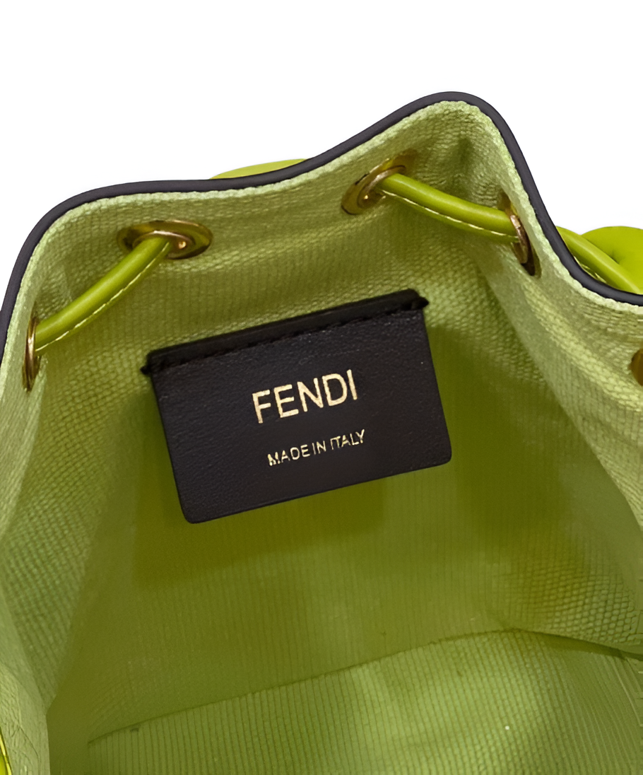 Fendi Green Leather Bucket Bag