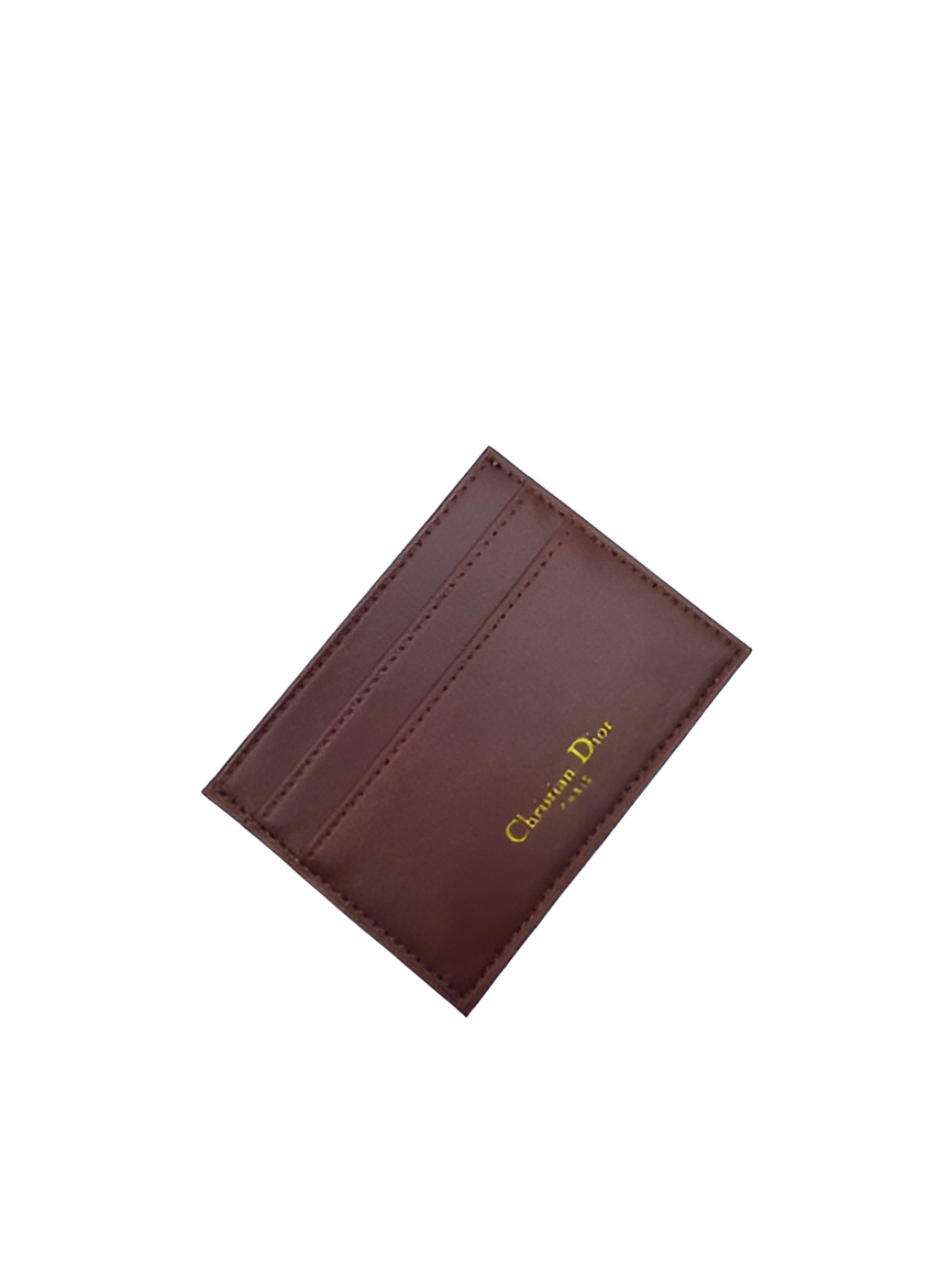 Dior Burgundy Oblique Canvas Card Holder
