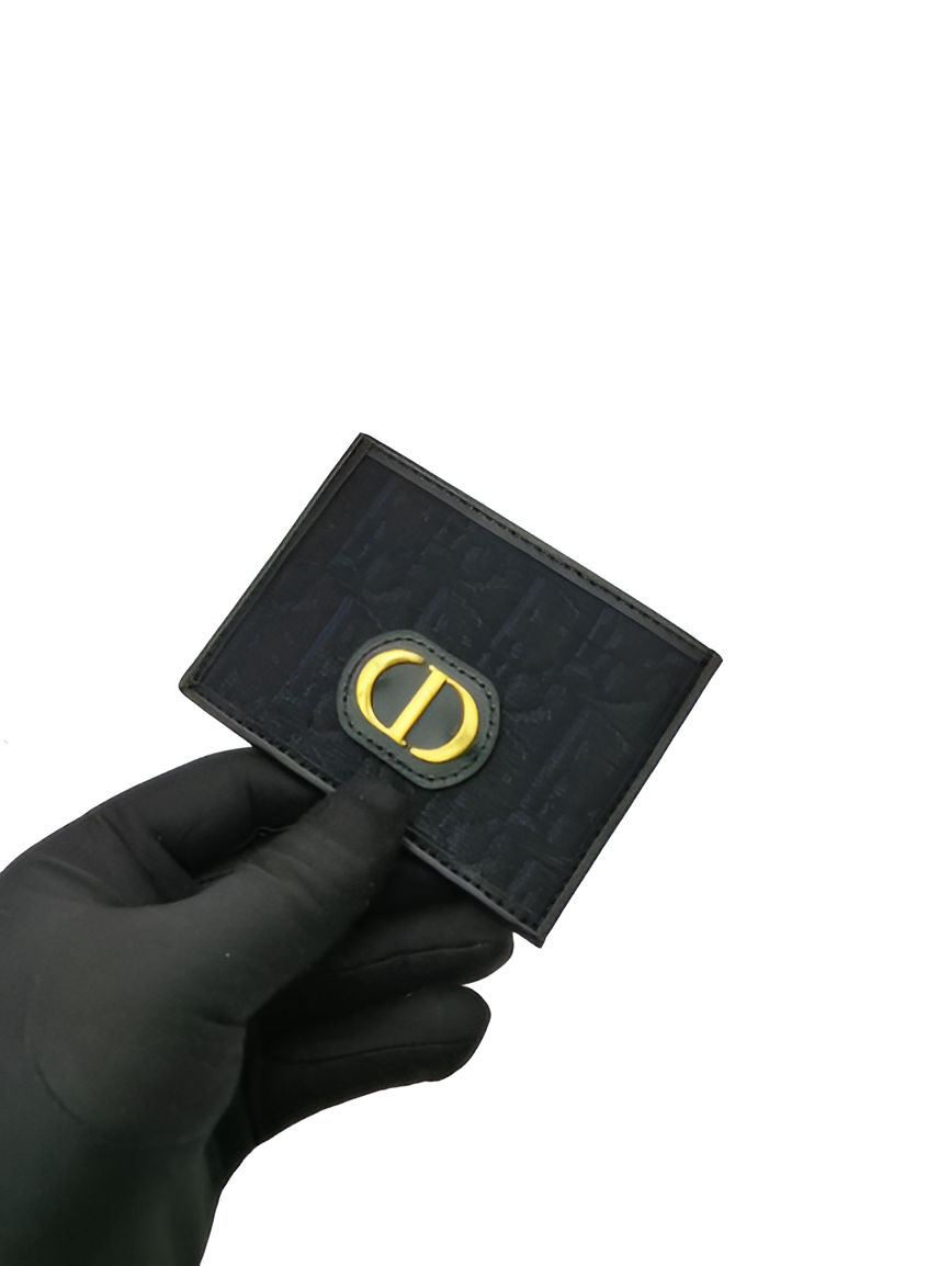 Dior Black Leather Card Holder