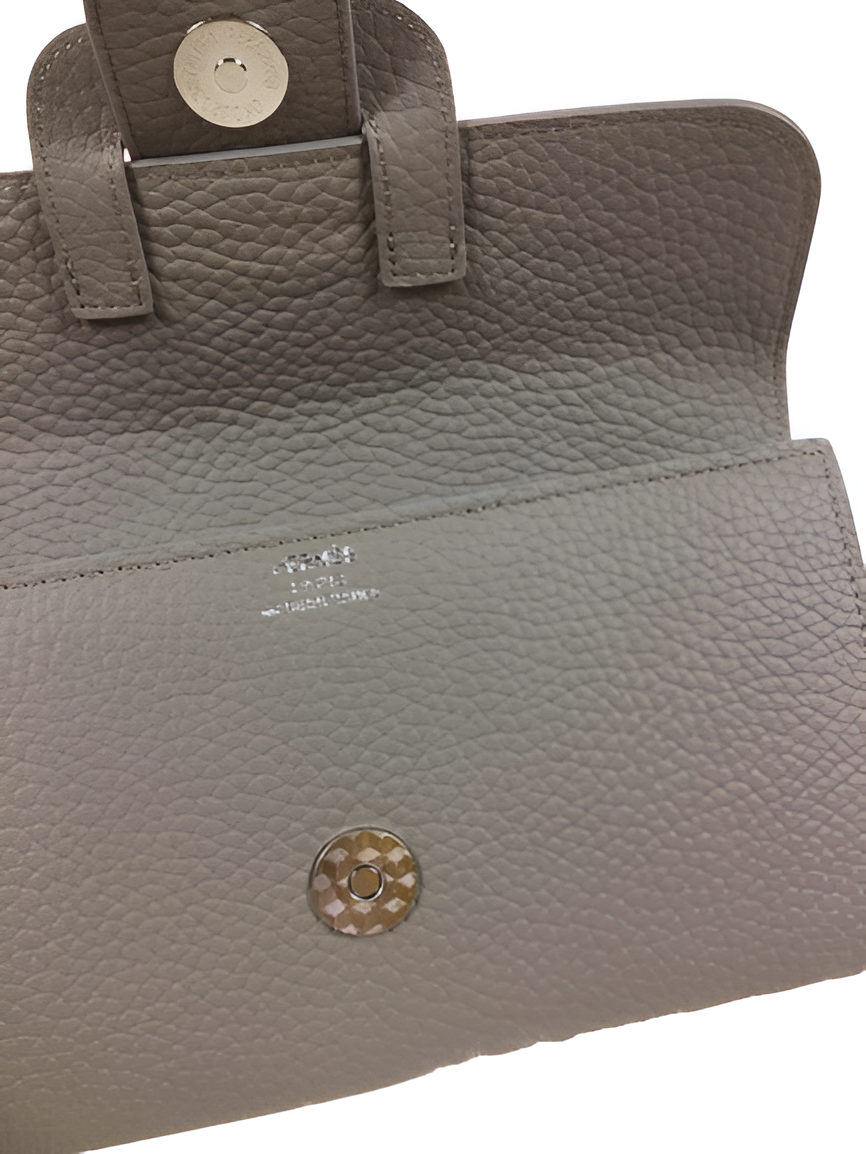 Premium Hermes-Inspired Taupe Leather Wallet