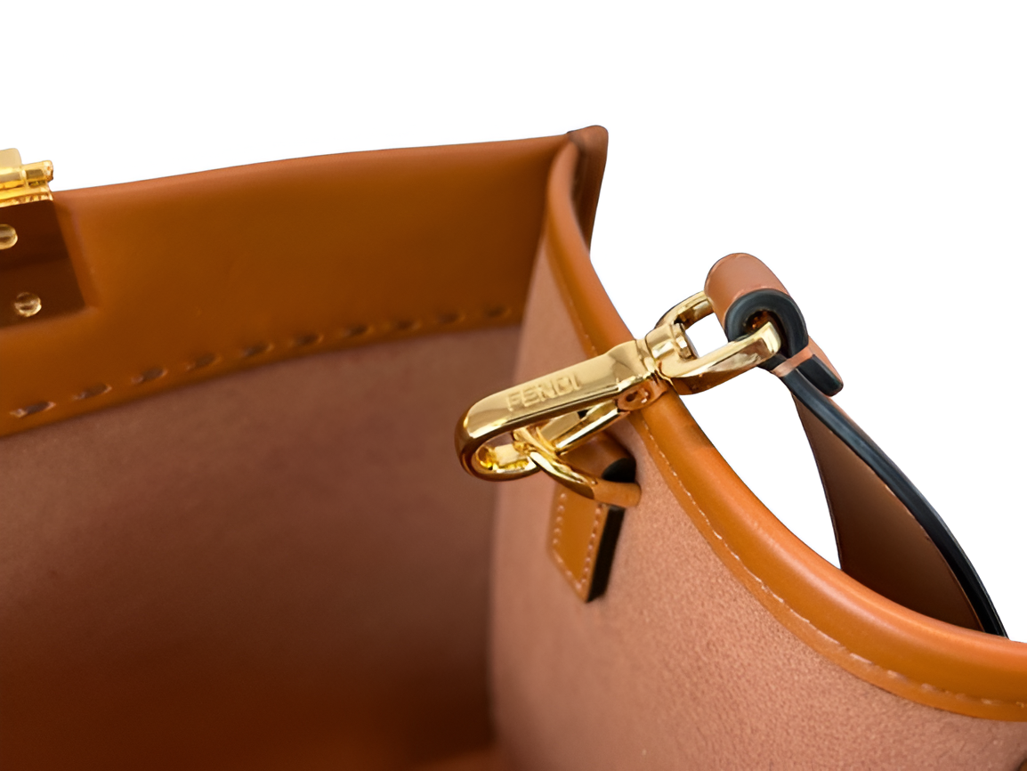 Fendi Roma Tan Leather Tote Bag