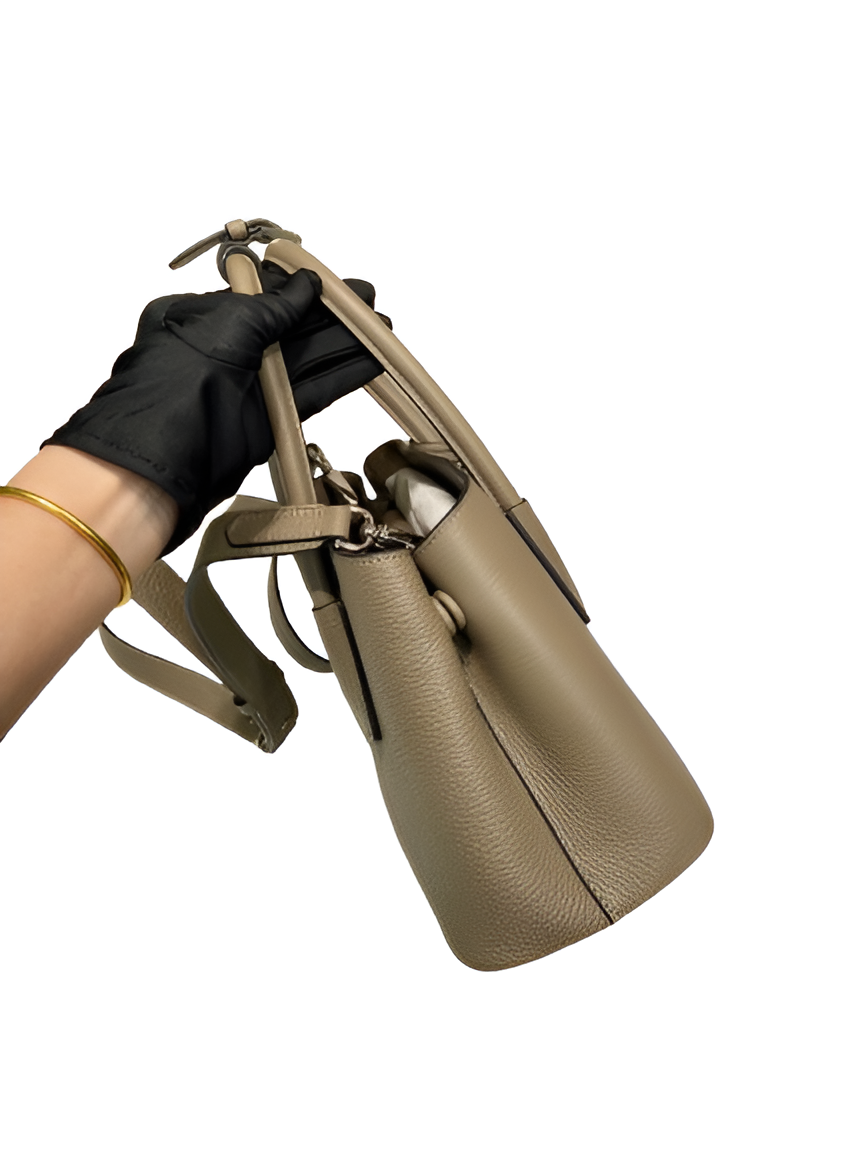 Prada Taupe Leather Handbag