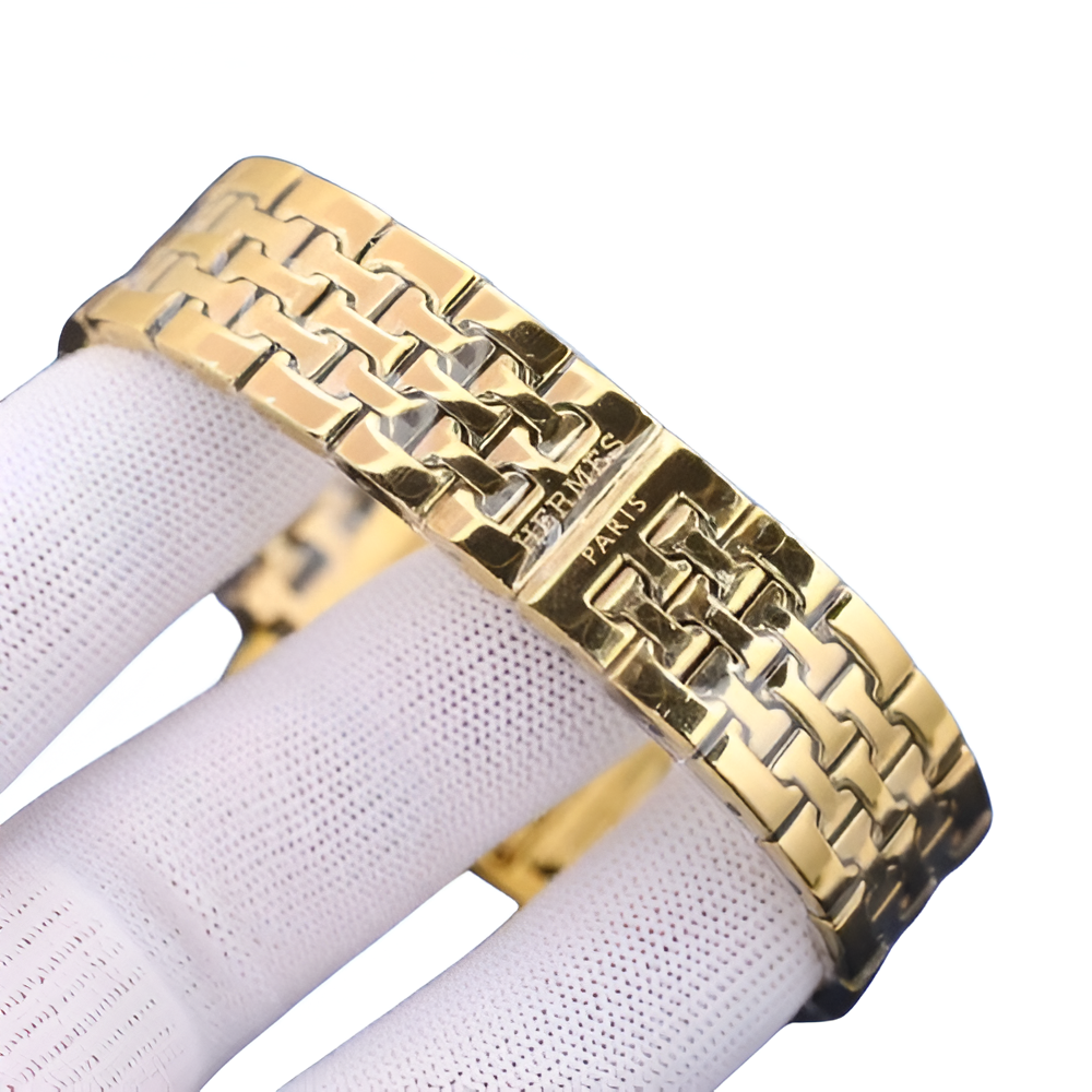 HERMÈS Gold-Plated Bracelet Watch