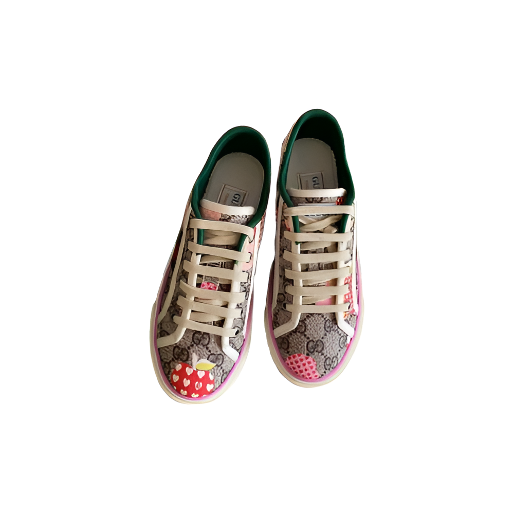 Gucci  Men's Strawberry Print GG Sneakers