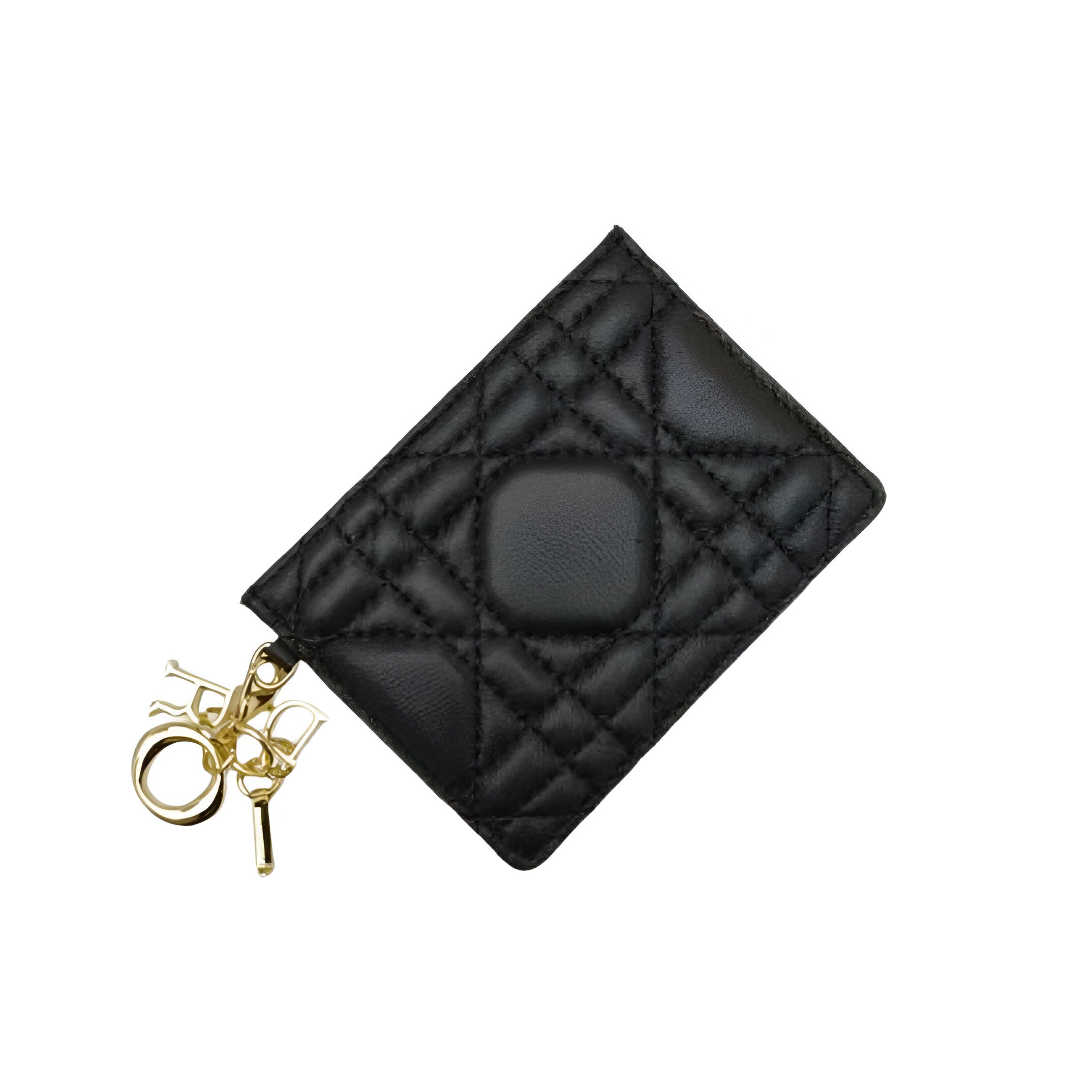 Dior Black Quilted Leather Card Holder