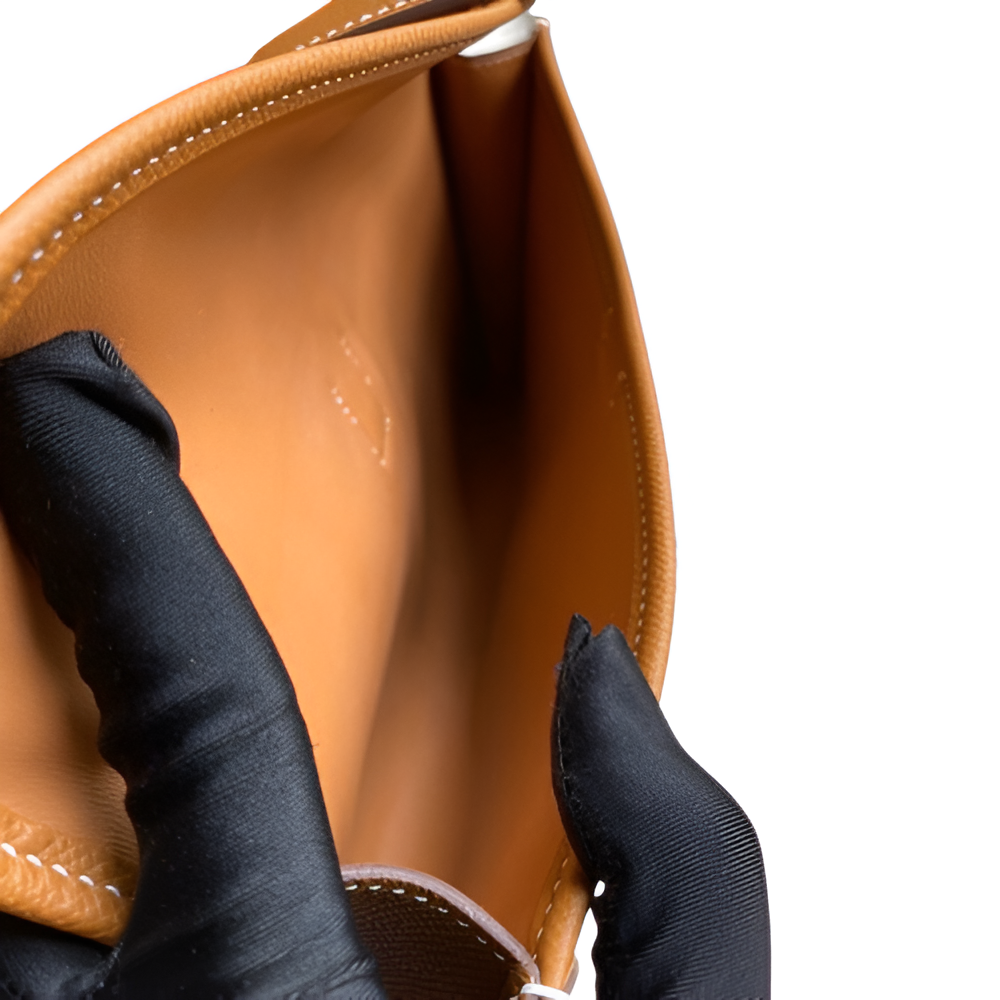 Premium Hermes-Inspired Tan Leather Wallet