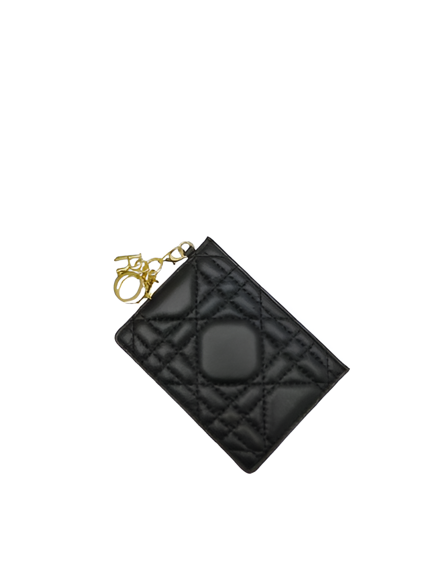 Dior Black Quilted Leather Card Holder