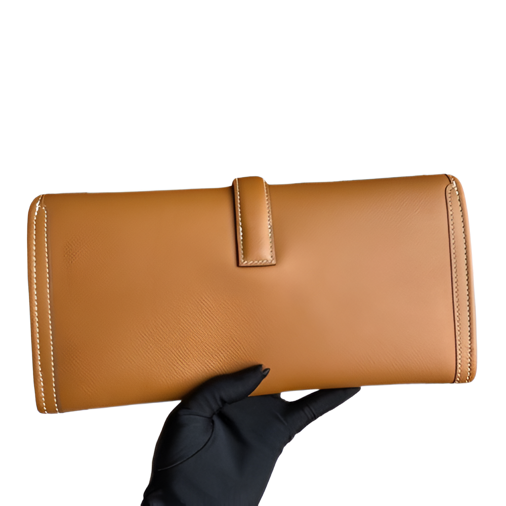 Premium Hermes-Inspired Tan Leather Wallet