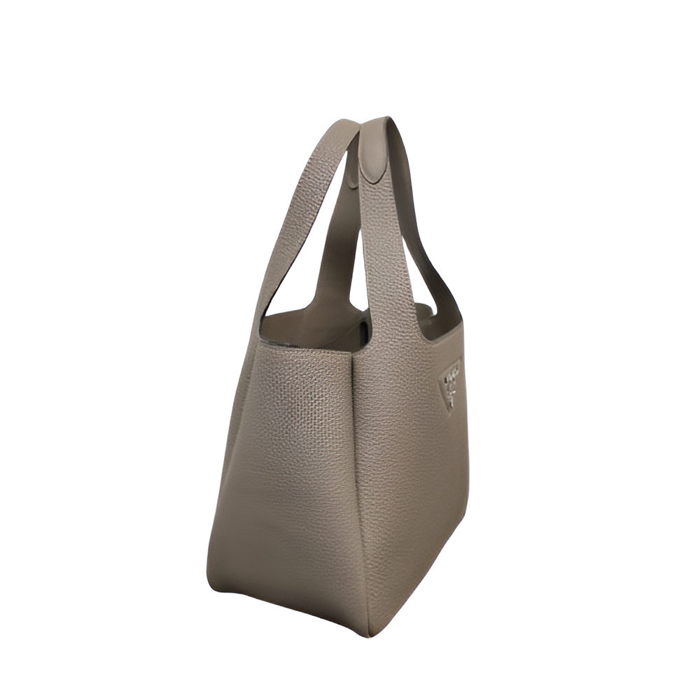 Prada Taupe Leather Tote Bag
