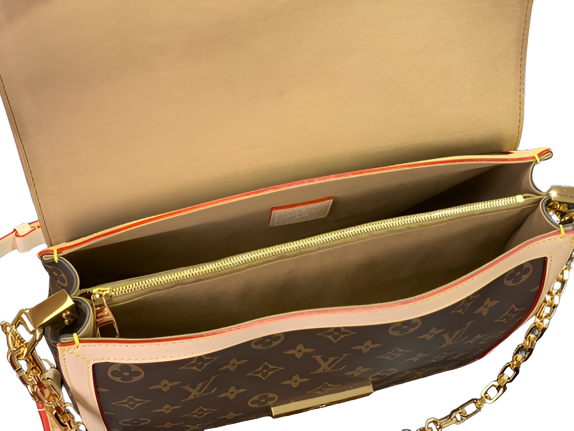Louis Vuitton-inspired crossbody handbag