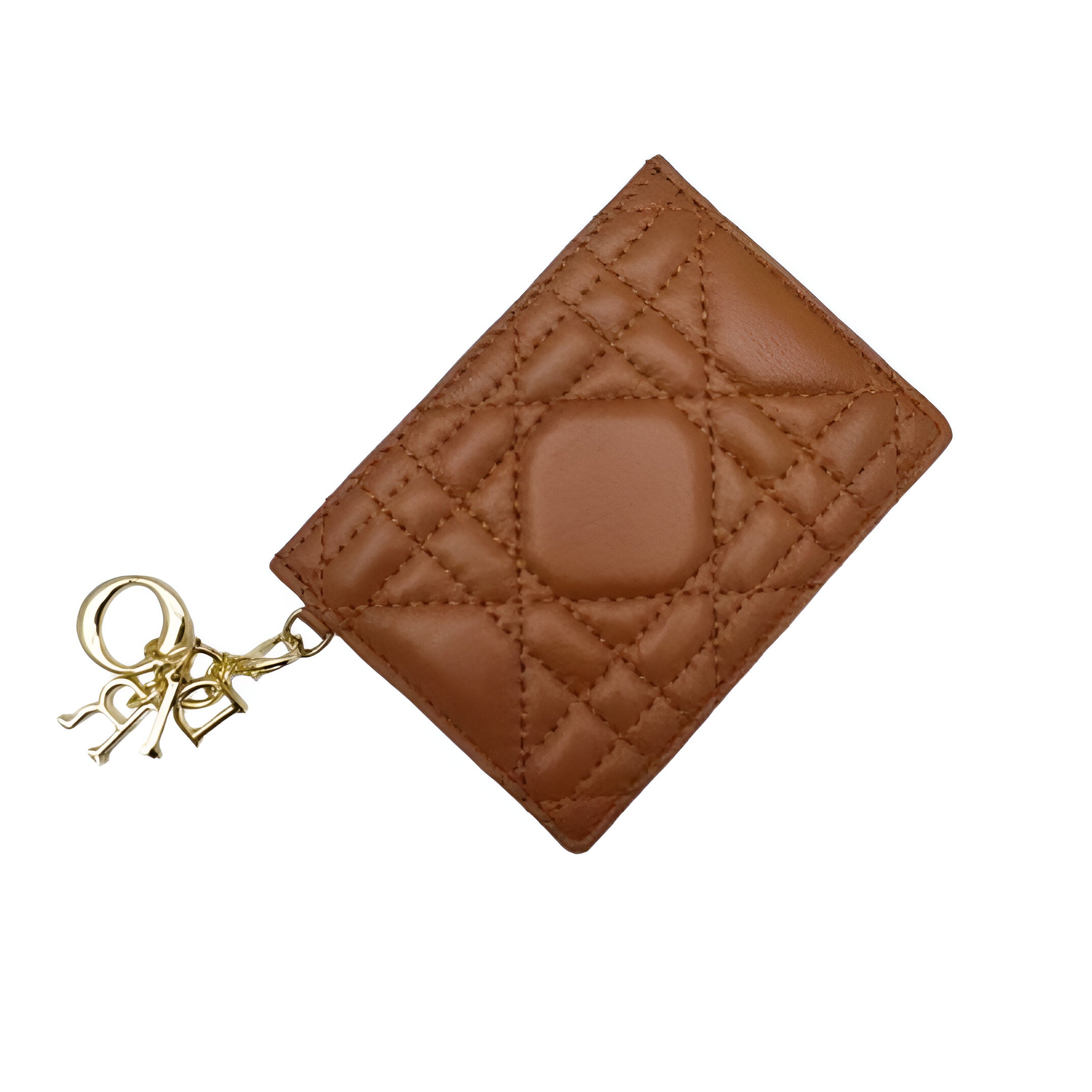 Dior Red Quilted Leather Card Holder