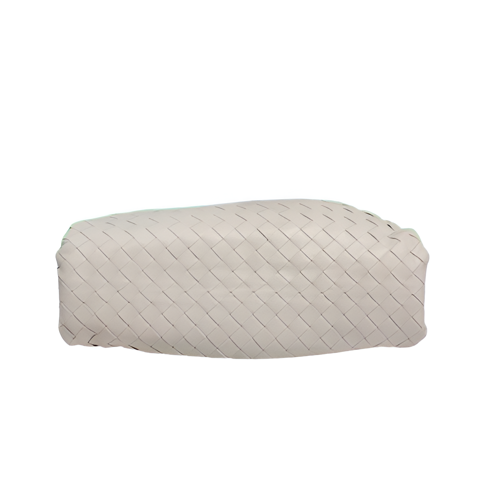 Bottega Ivory Woven Leather Clutch