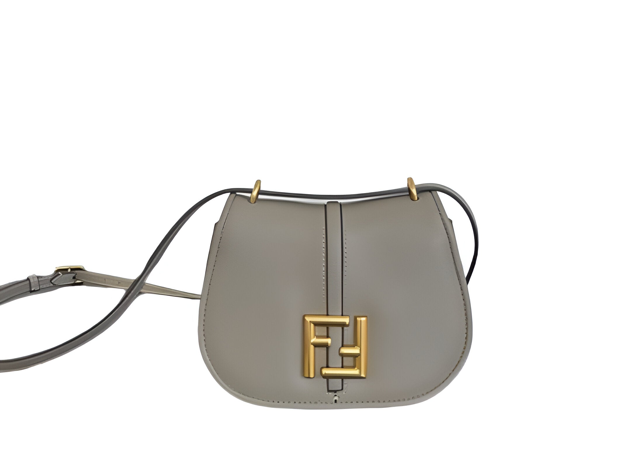 Fendi Grey Leather Crossbody Bag