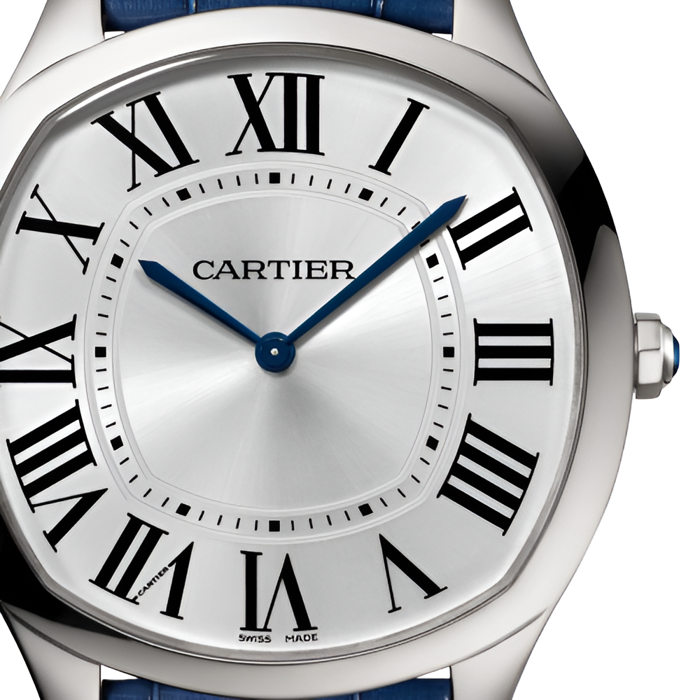 Cartier Drive de Cartier Stainless Steel Blue Leather Watch