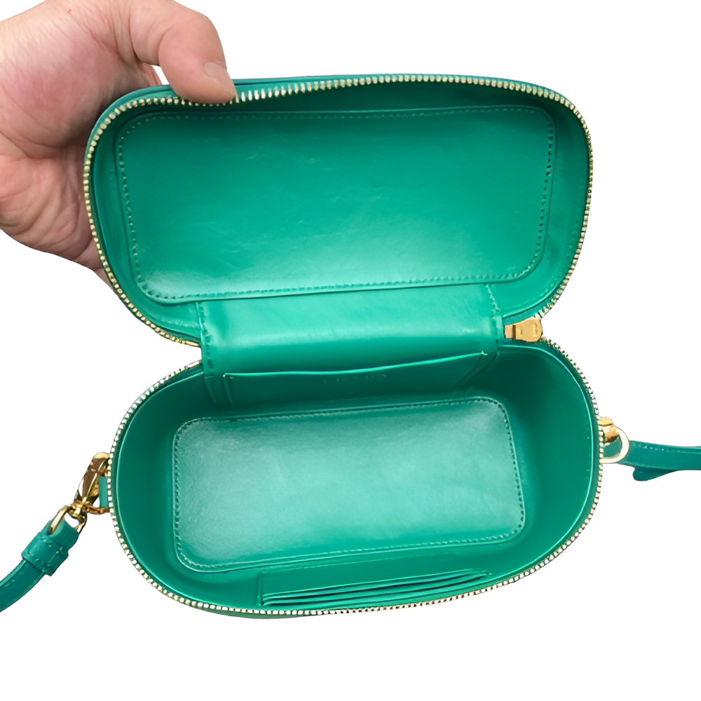 Prada Green Leather Camera Bag