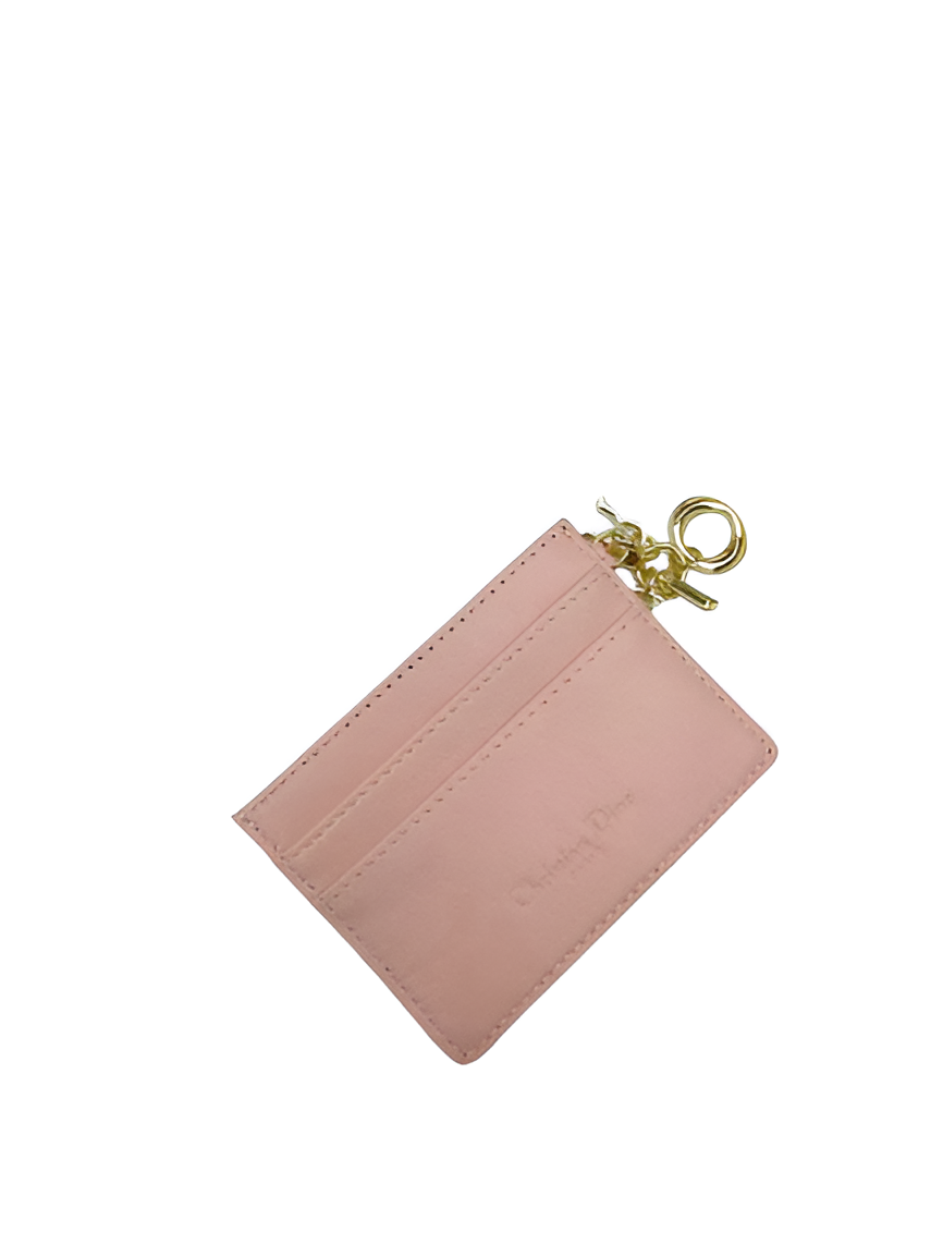 Dior Pink Quilted Leather Card Holder