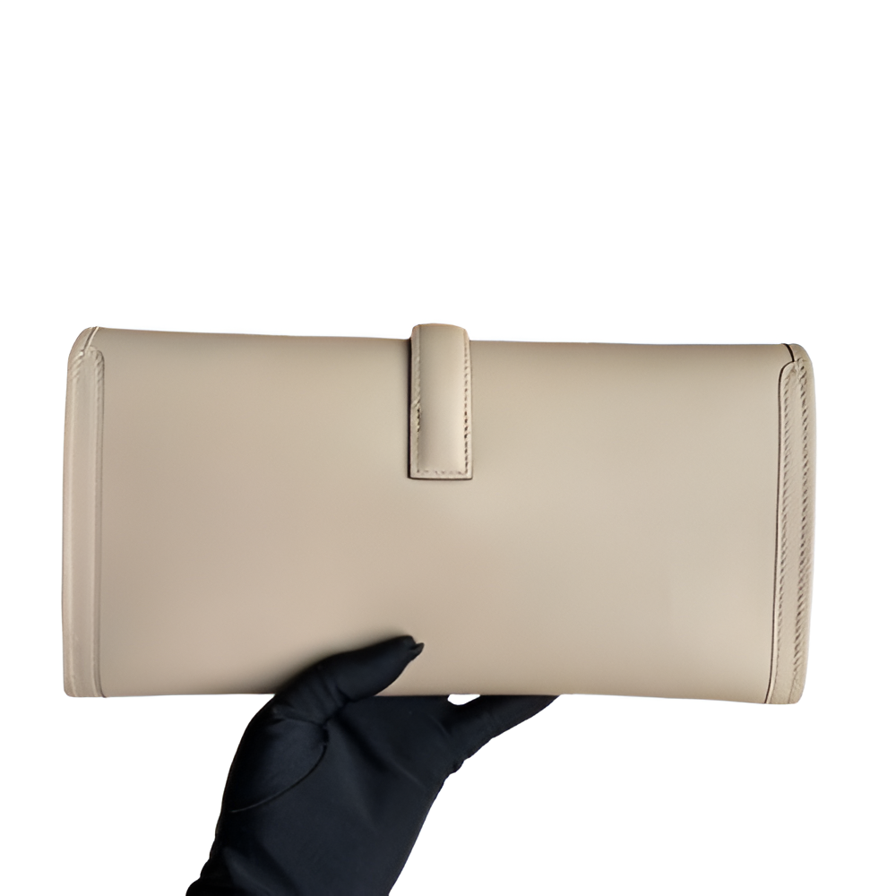 Premium Hermes-Inspired Beige Leather Wallet