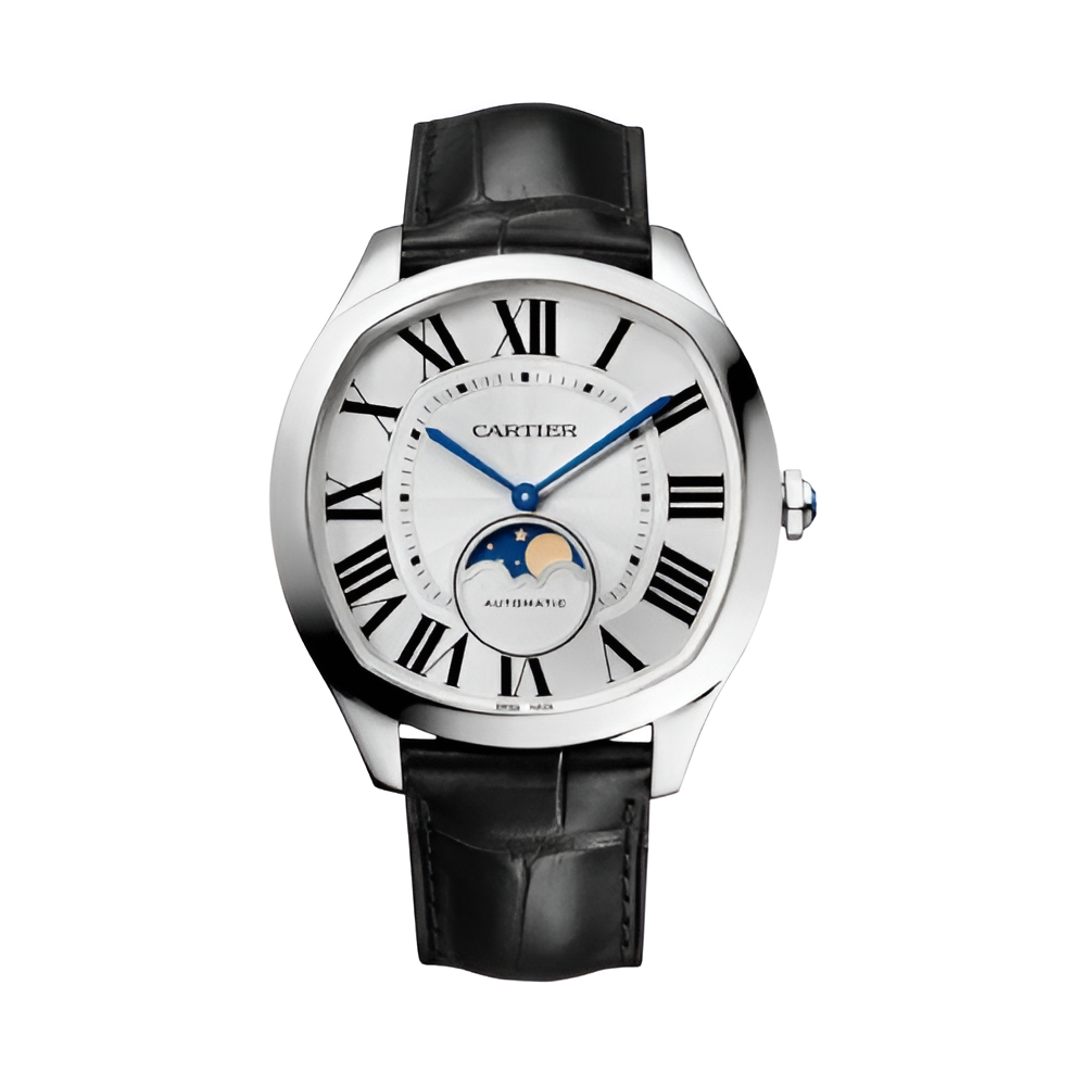 Cartier Drive de Cartier Moon Phases Stainless Steel Watch