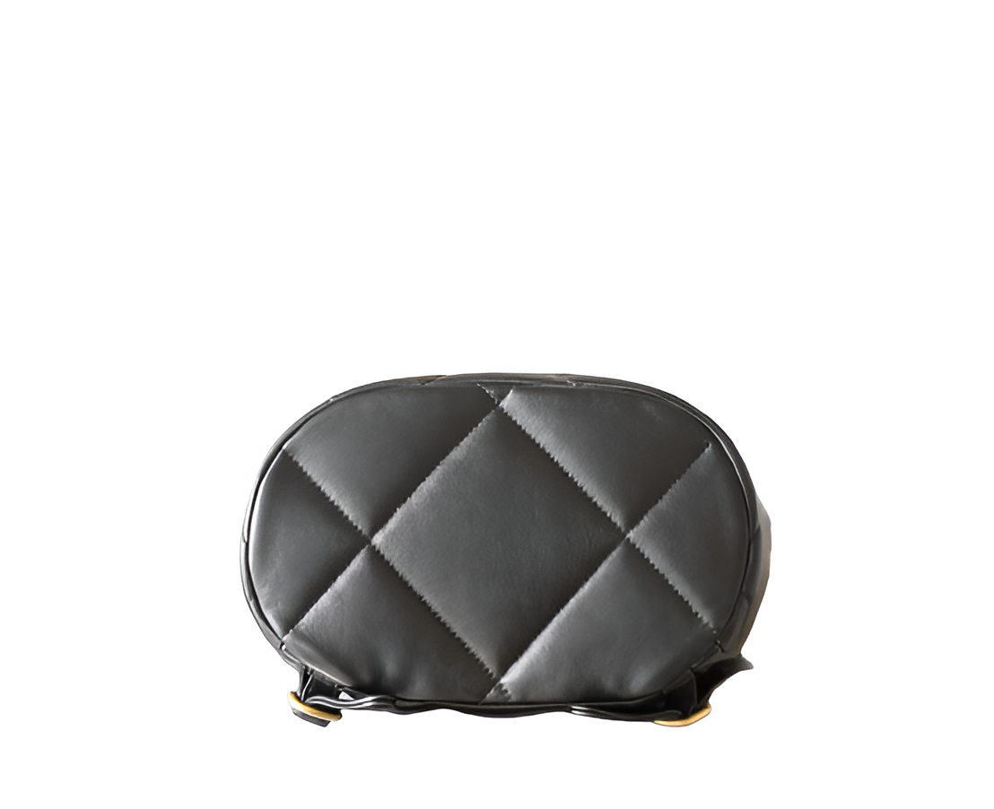 CHANEL Quilted Black Mini Bucket Bag