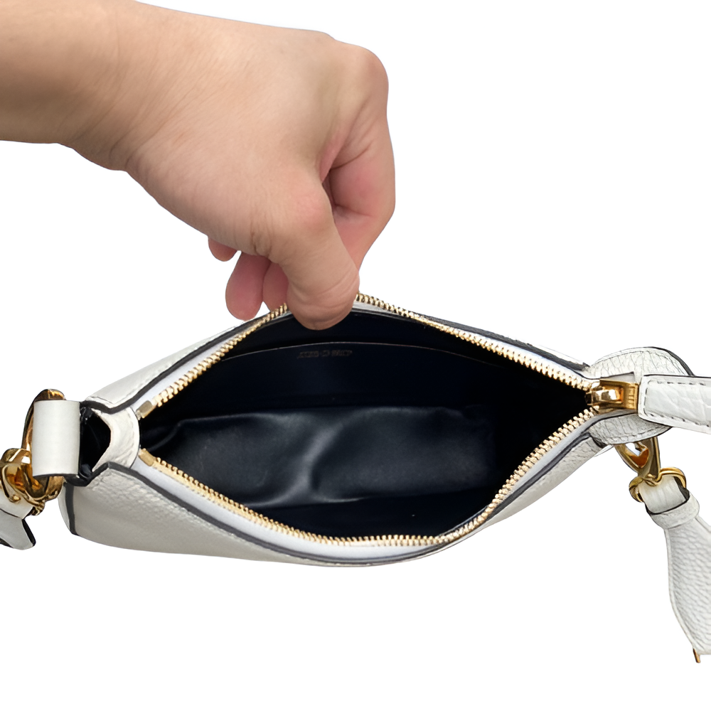 Prada White Leather Crossbody Bag