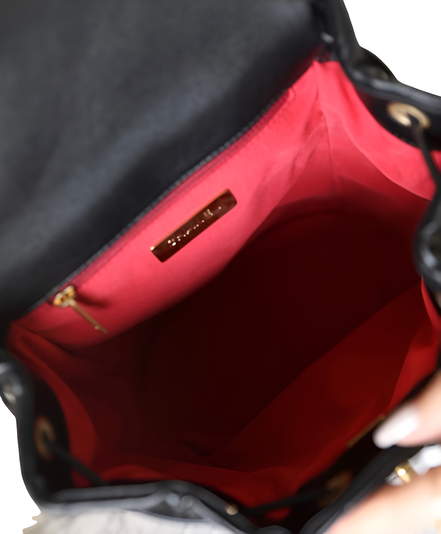 CHANEL Quilted Black Mini Bucket Bag