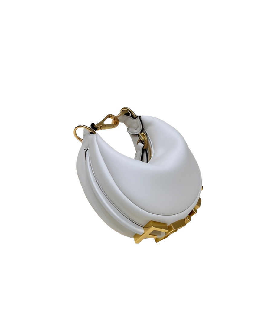 Fendi White Crescent Shoulder Bag