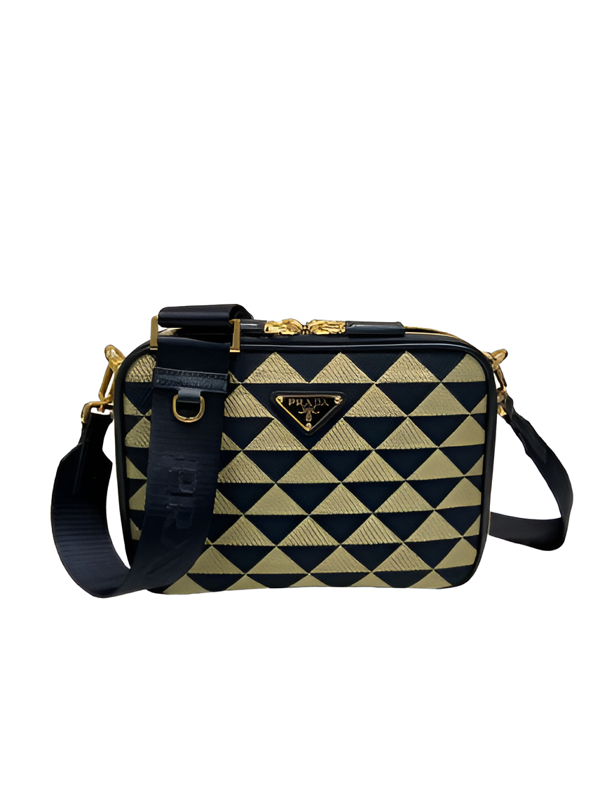 Prada Geometric-Pattern Crossbody Bag