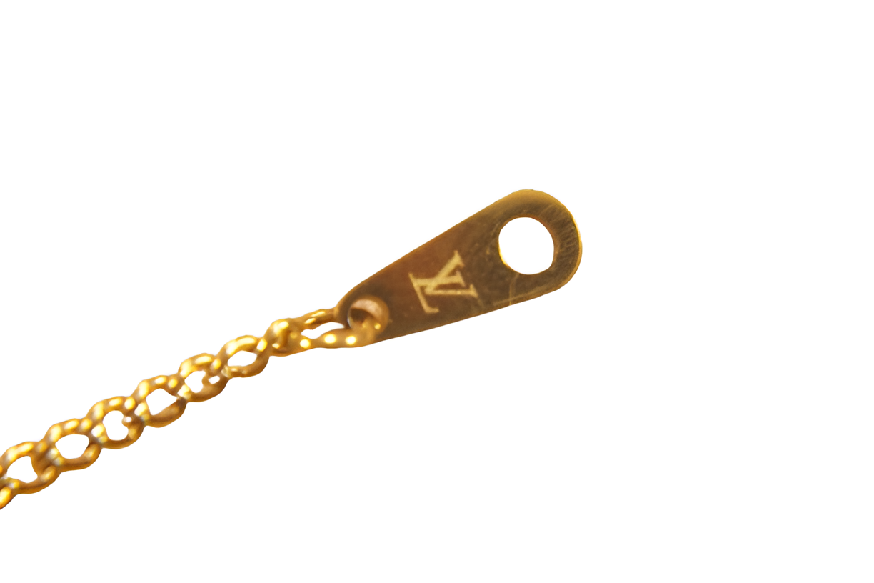LV Gold Trunk Pendant Necklace