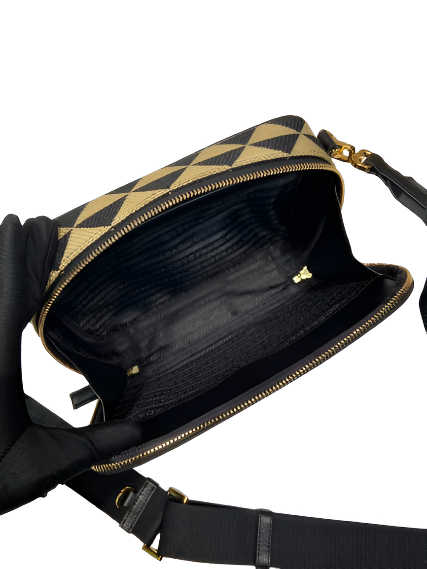 Prada Geometric-Pattern Crossbody Bag