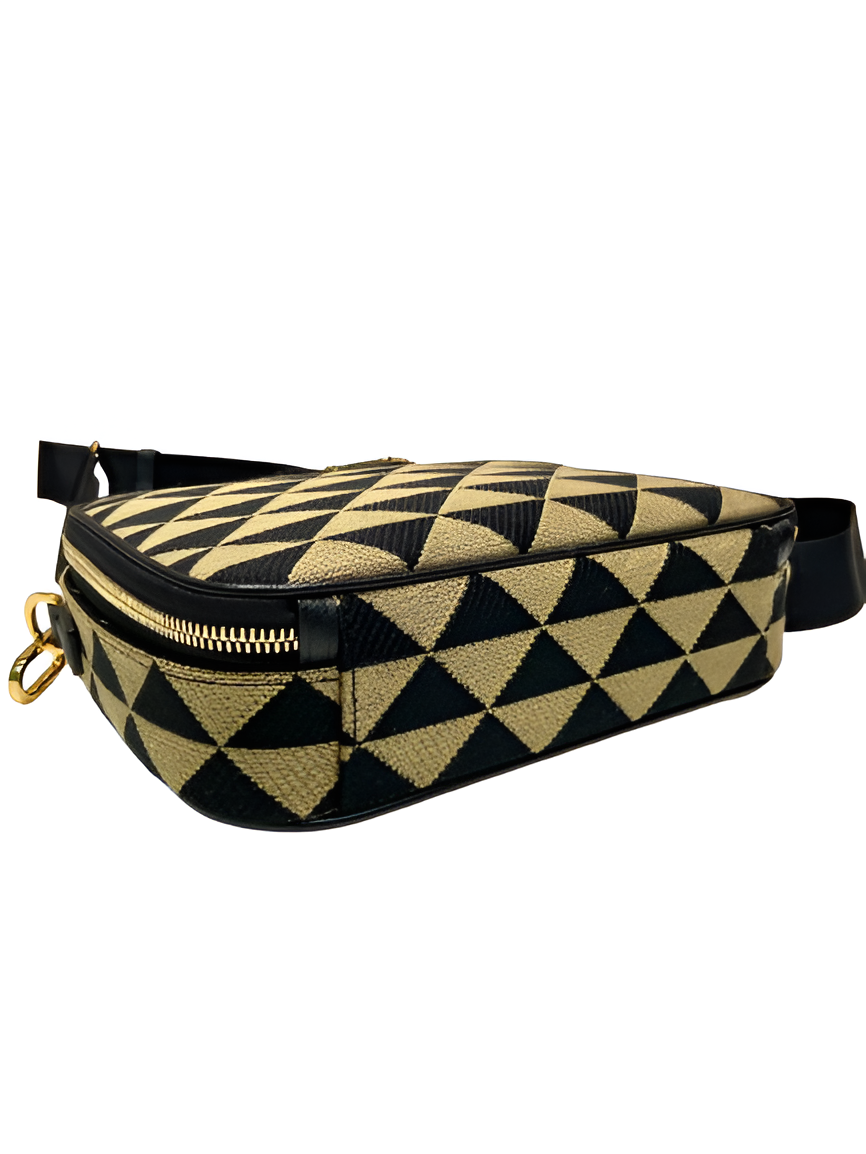 Prada Geometric-Pattern Crossbody Bag