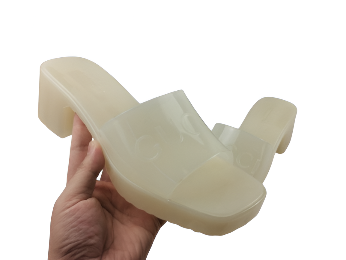 Gucci  Women's Ivory Transparent Slides