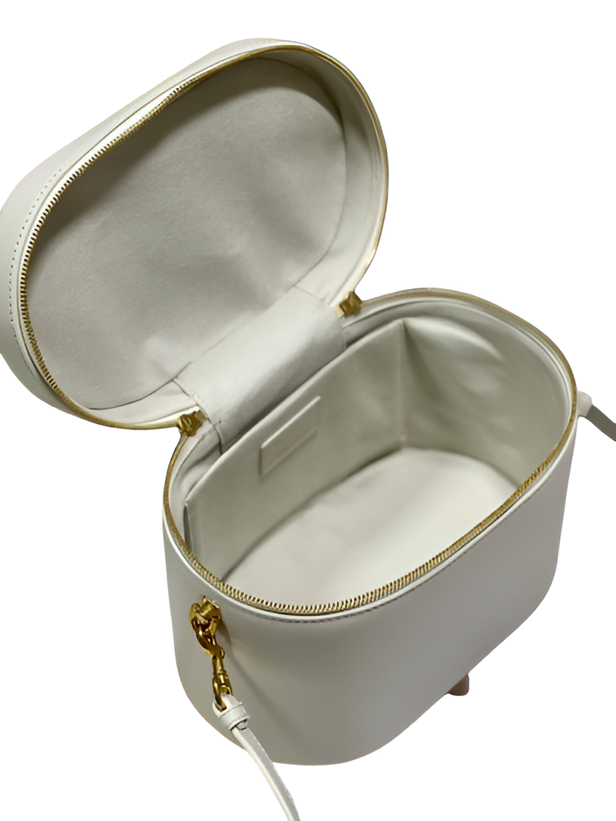 Dior White Vanity Case Bag