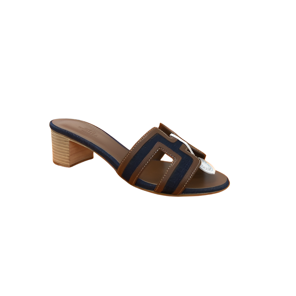 Hermes Women's Brown & Black Slides