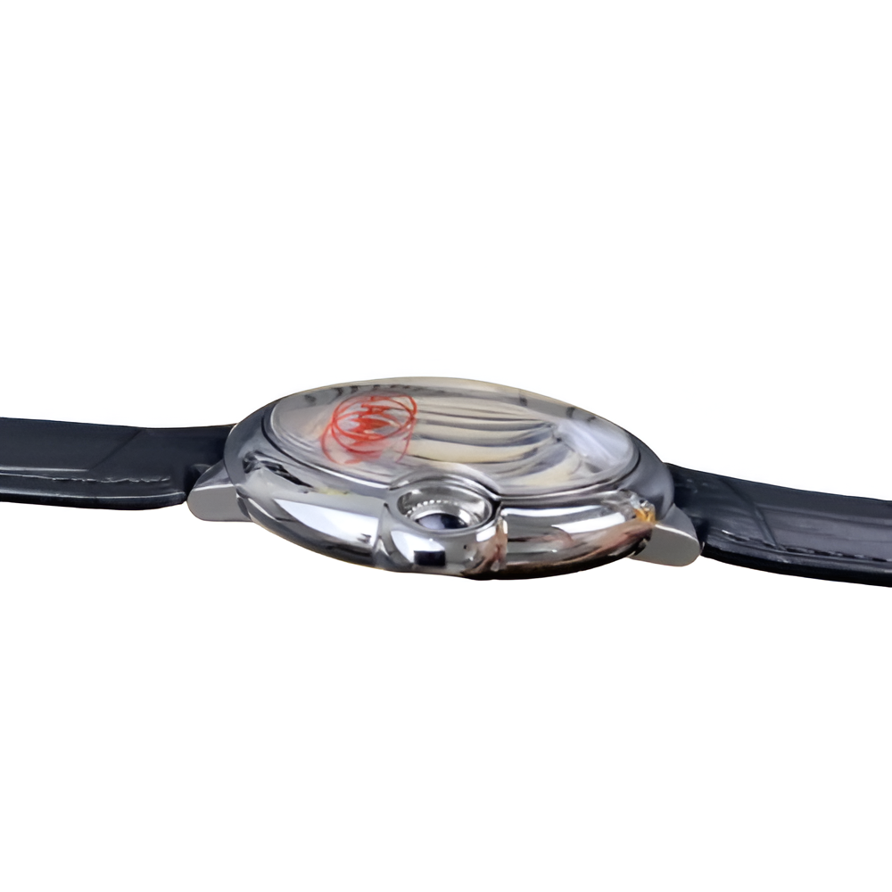 Cartier Ballon Bleu de Cartier Stainless Steel with Date Display & Black Leather Strap