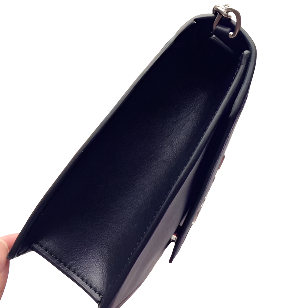 YSL V-Flap Leather Shoulder Bag with Chain Strap